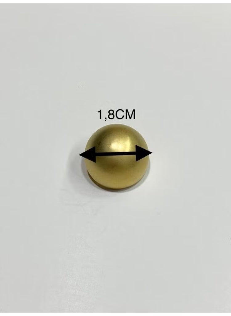 Karan Tuhafiye Coat Jacket Trench Coat Button Domed Special Coating Matte Gold 6 Piece Set 1.8 cm - Image 3